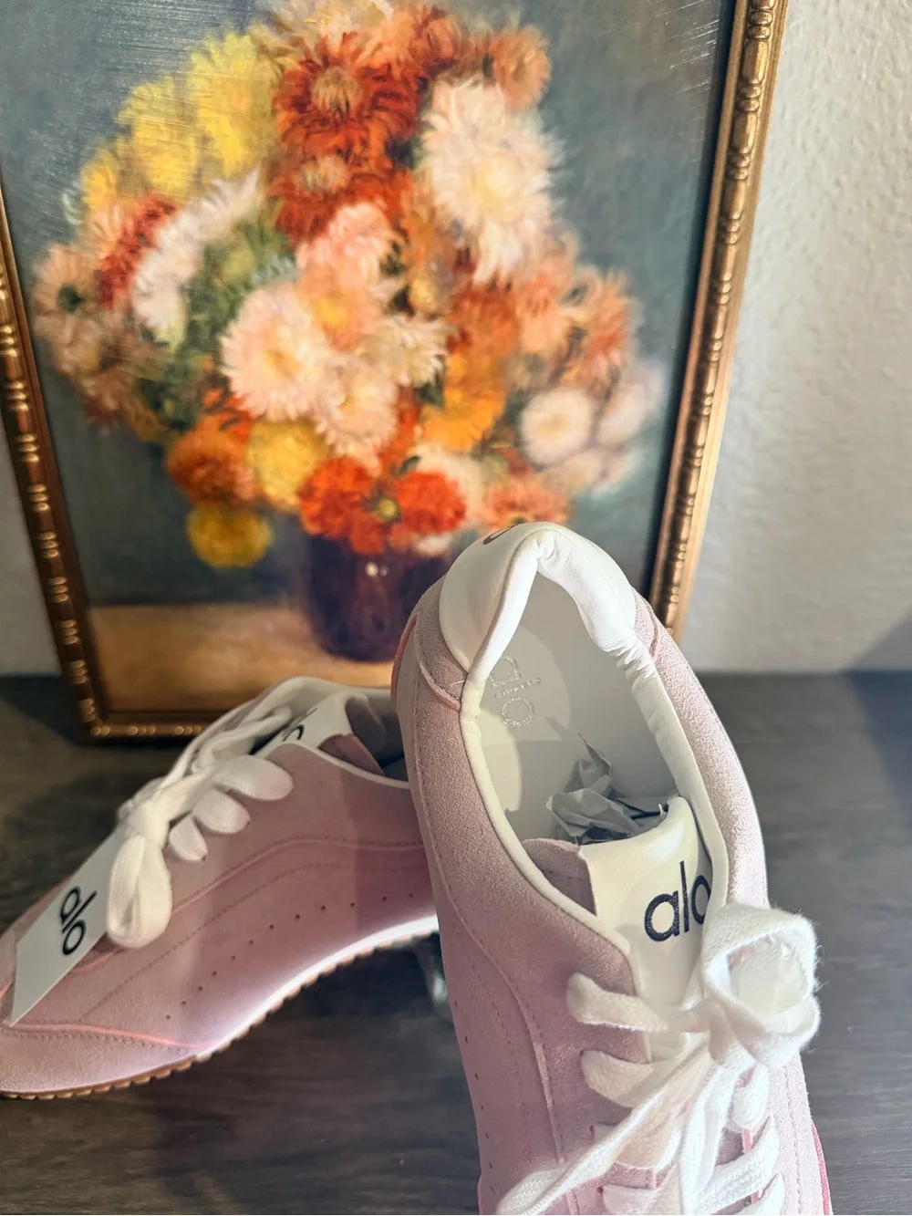 ALO Yoga Pink Suede Lace-Up Women’s Sneaker